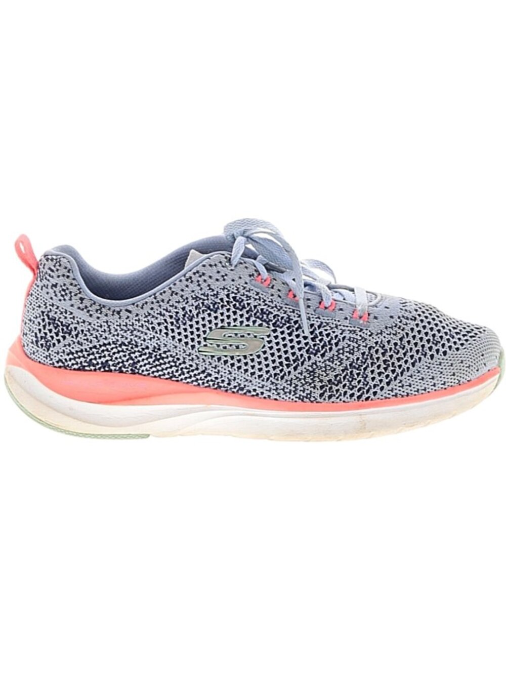 Skechers Women's Ultra Groove - Pure Vision, Light Grey, blue, pink, size 7.5